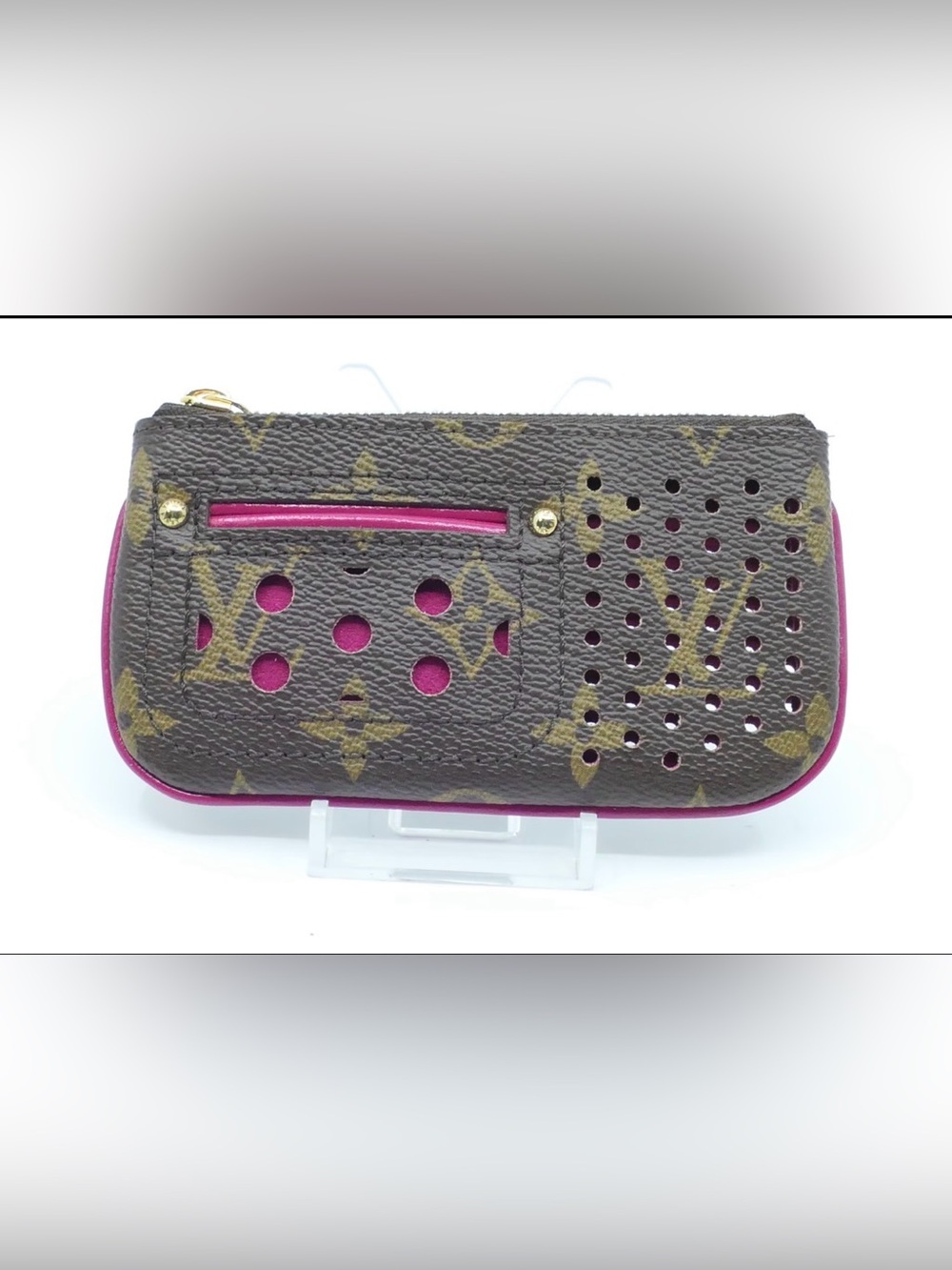 Louis Vuitton Monogram Wallet with Pink Trim